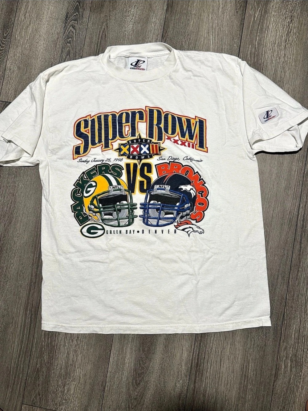 Logo Athletic Vintage 1998 Super Bowl XXXII Denver Broncos vs Green Bay Packers